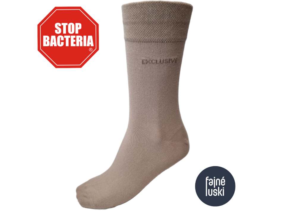 Bavlněné ponožky se stříbrným vláknem 48-49 modrá