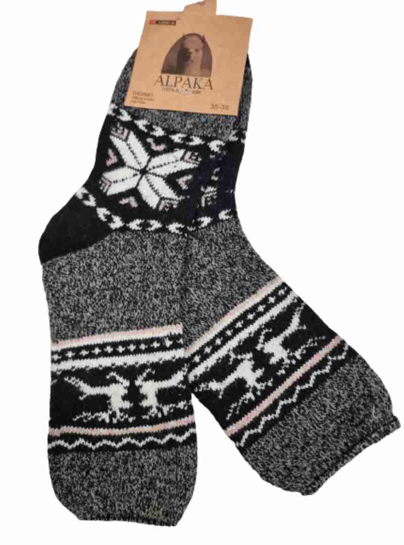 Dámské vlněné ponožky ALPACA sobík 35-38 šedá