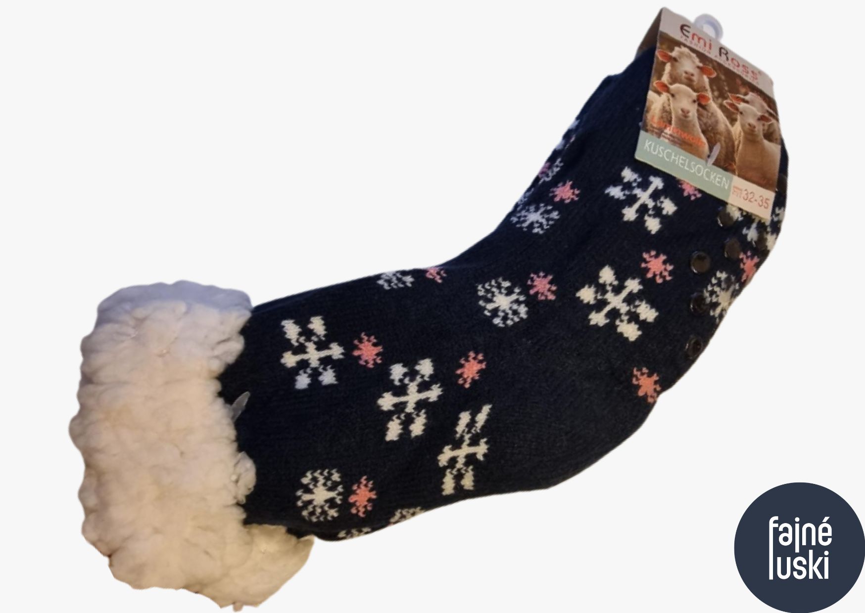 Dětské teplé ponožky s kožíškem zvířátka 28-31 č.6