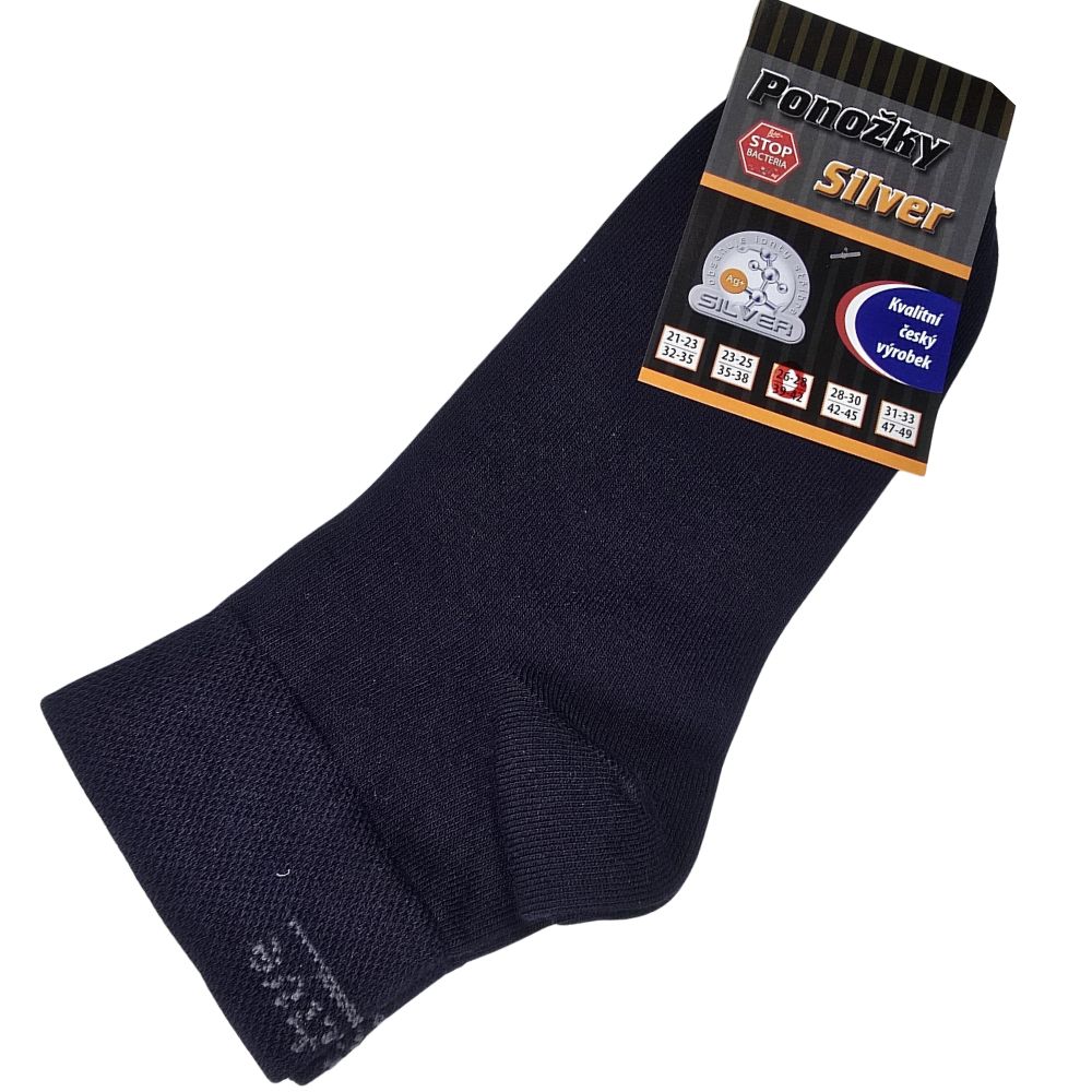 Antibakteriální kotníkové ponožky Silver Aktive 42-45 šedá