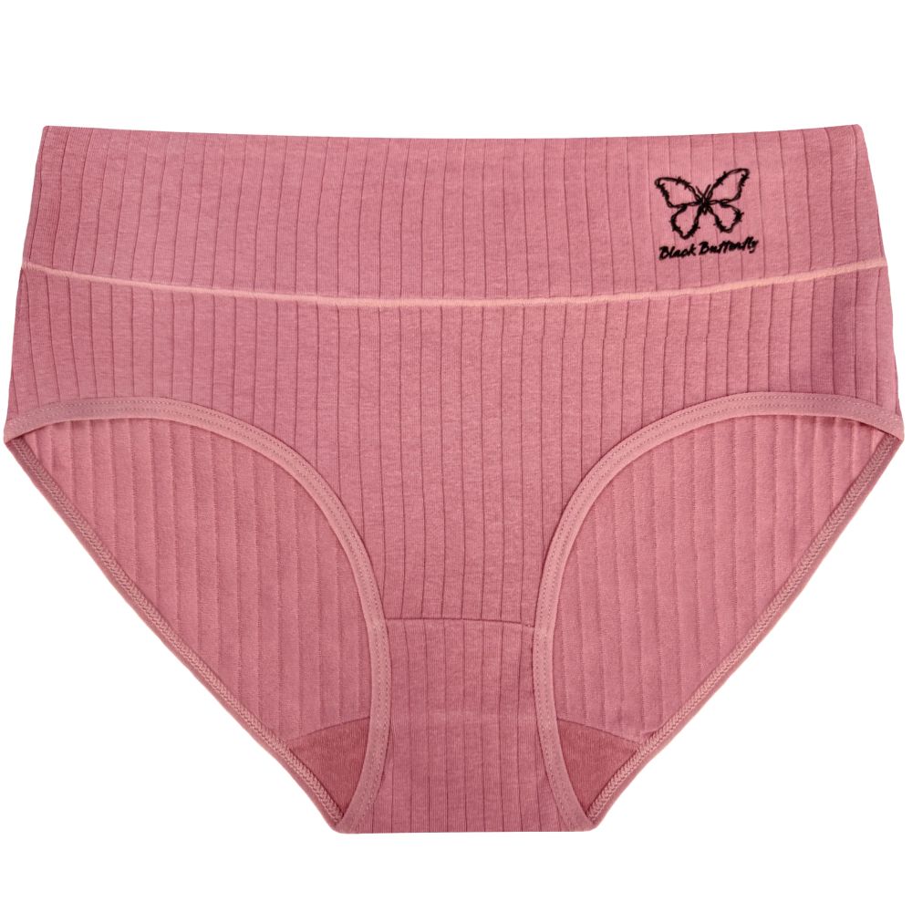 Dámské bavlněné kalhotky s vysokým pasem Butterfly CZ8066 vel.XL růžová