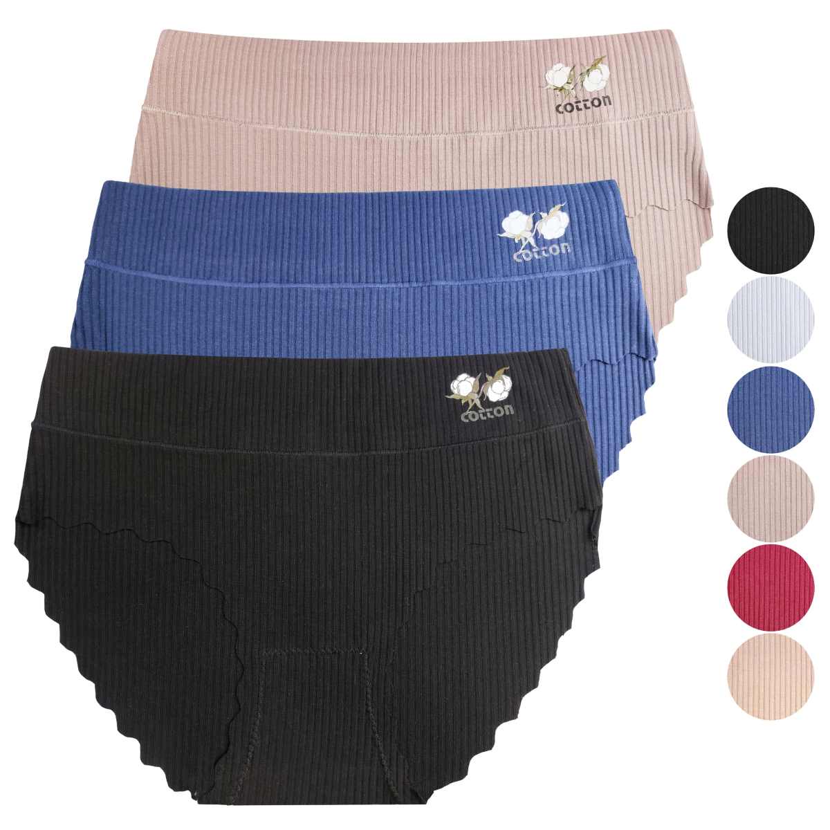 Dámské jednobarevné kalhotky CZ8062 XXL modrá