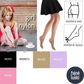 Dětské punčochové kalhoty GIRL NYLON tights 20 DEN
