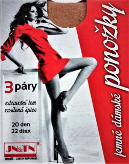 Punčochové ponožky 3páry zdravotní lém bílá barva 3páry
