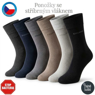 Bavlněné ponožky se stříbrným vláknem