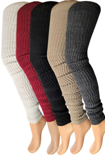 Návleky na nohy pletené dlouhé