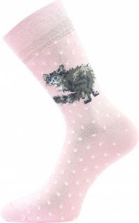 Lonka Foxana dámské bambusové ponožky kočky